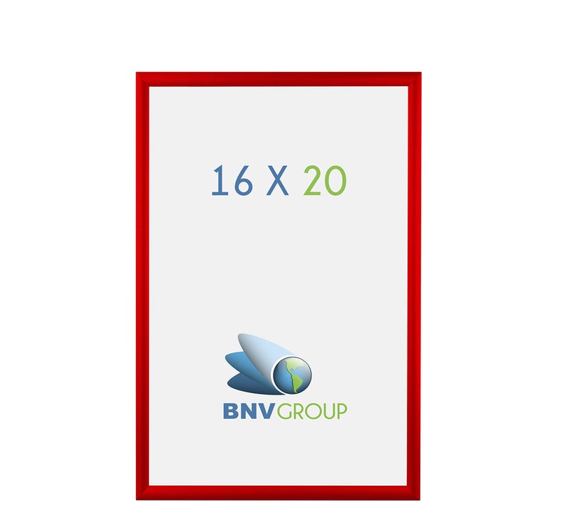 BNV Group BNV Aluminum Front Load Snap Poster/Picture Frame, Red, 16x20 Inches, 1'' Profile, Wall Mounting, Portrait and Landscape Mode, Easy Installation, Anti-Glare, PVC Cover, Lightweight - Image 4
